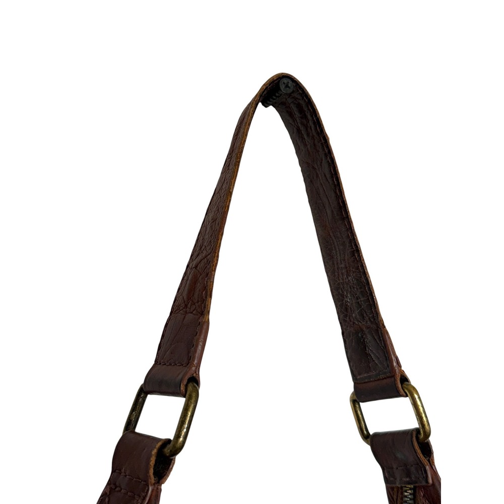 American Leather Co Brown Slouchy Hobo Bag Boho Chic Neutral Earthcore Vintage - Picture 8 of 16